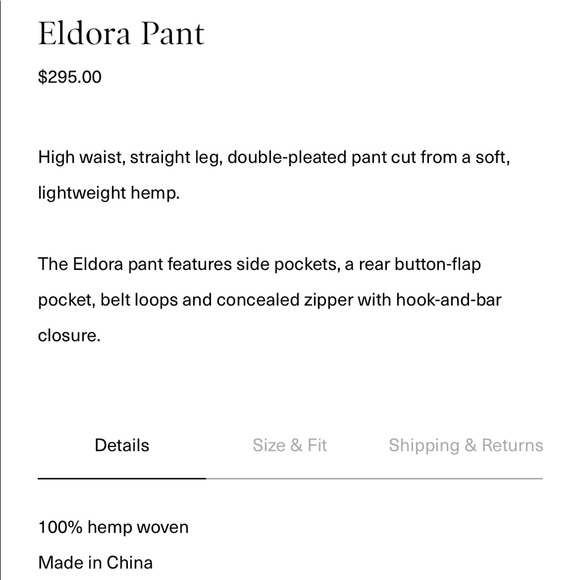 Mara Hoffman Eldora linen pant white size 8 - Picture 4 of 4